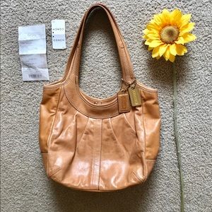 Coach Ergo Leather Pleated Tote